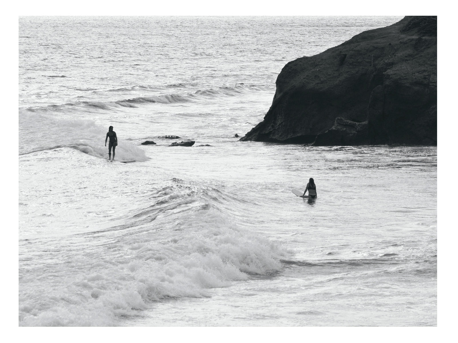 Montauk Surfing Art Print