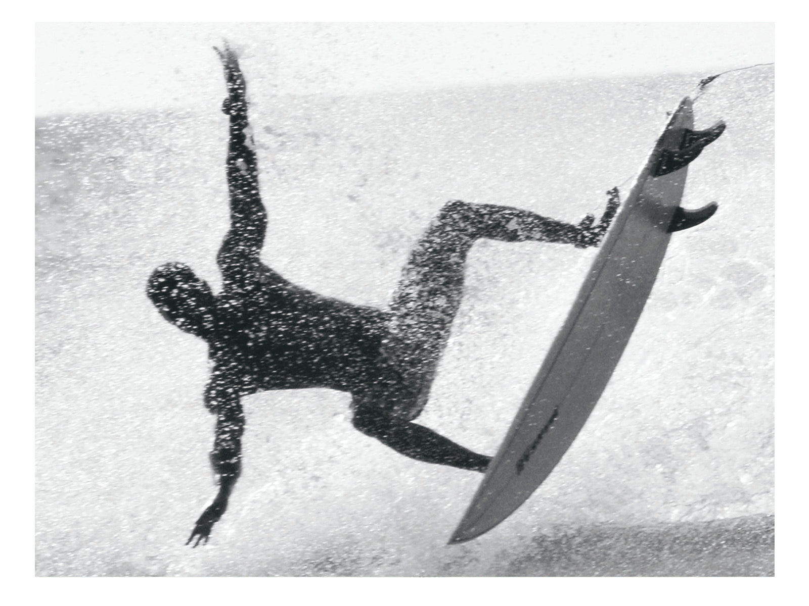 Black and White Surf Photography Print