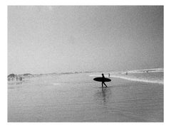 Black and White Surfer Wall Art Print