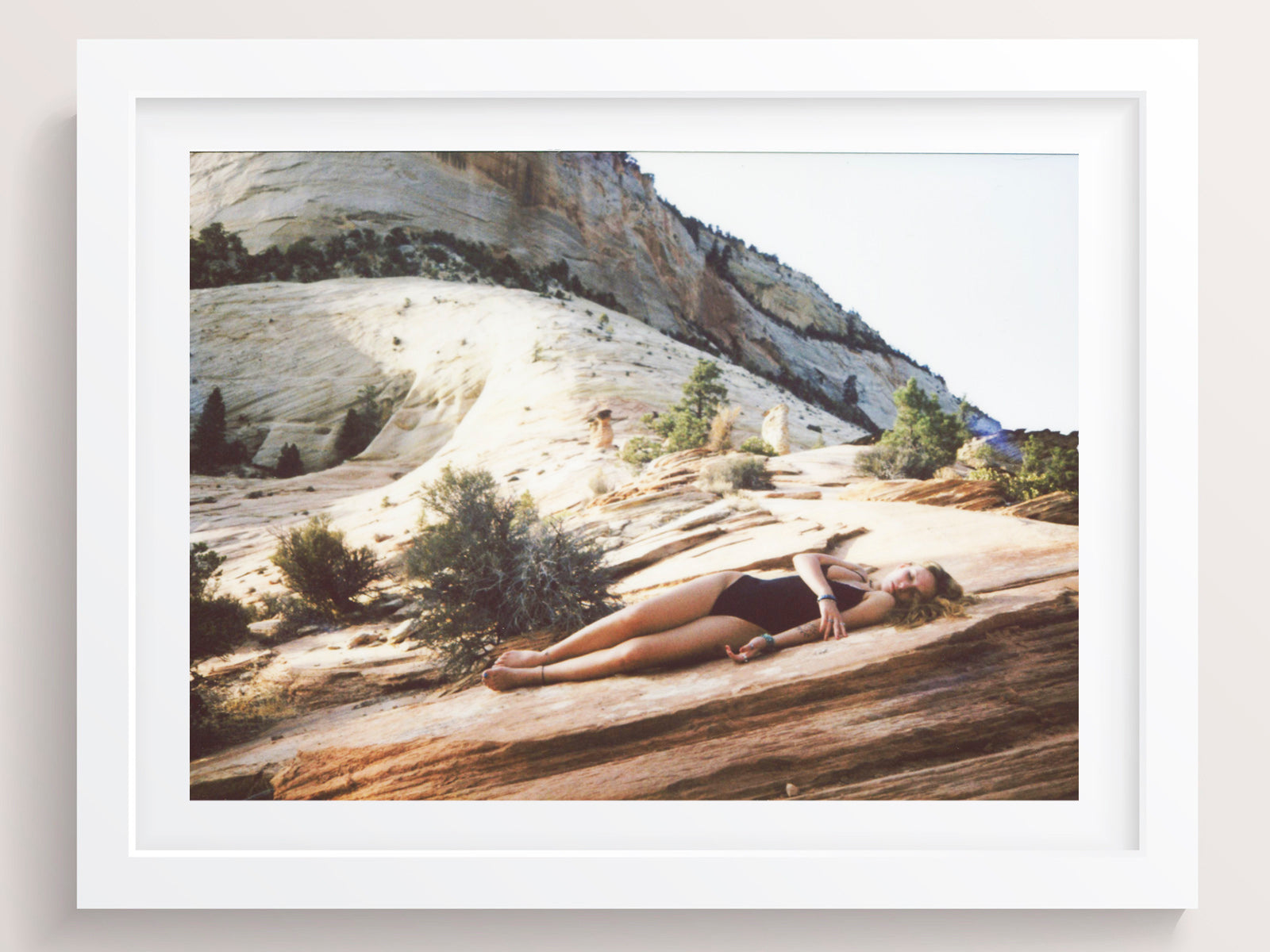 Woman and Mountain Wall Art Print
