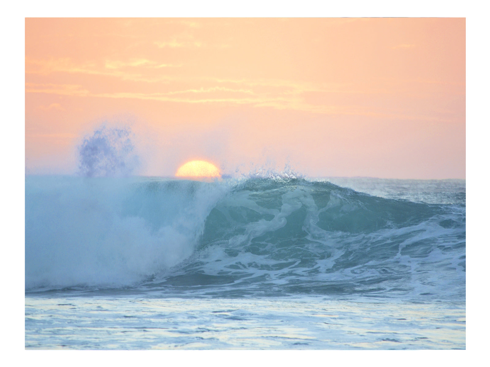 Beach Art Waves and Sunset