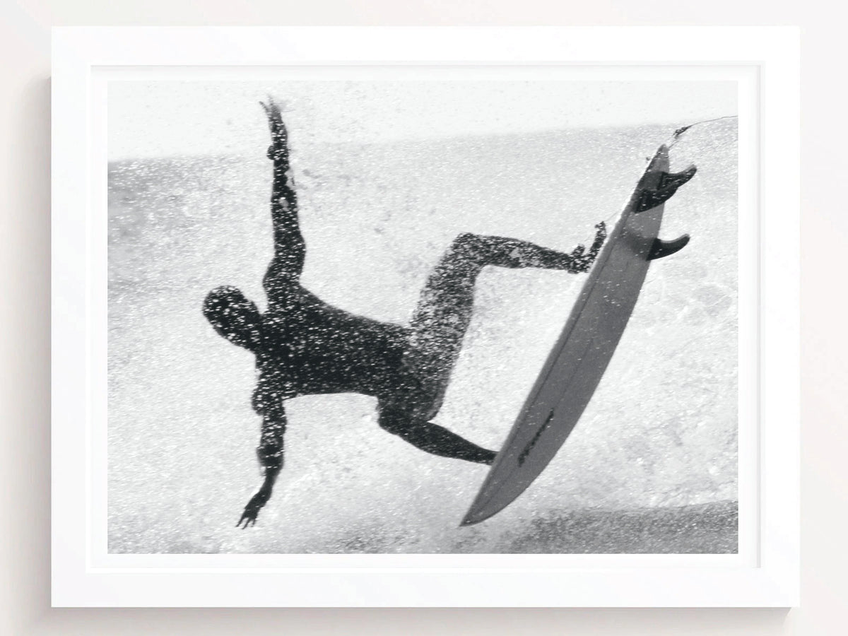 Black and White Surf Photography Print