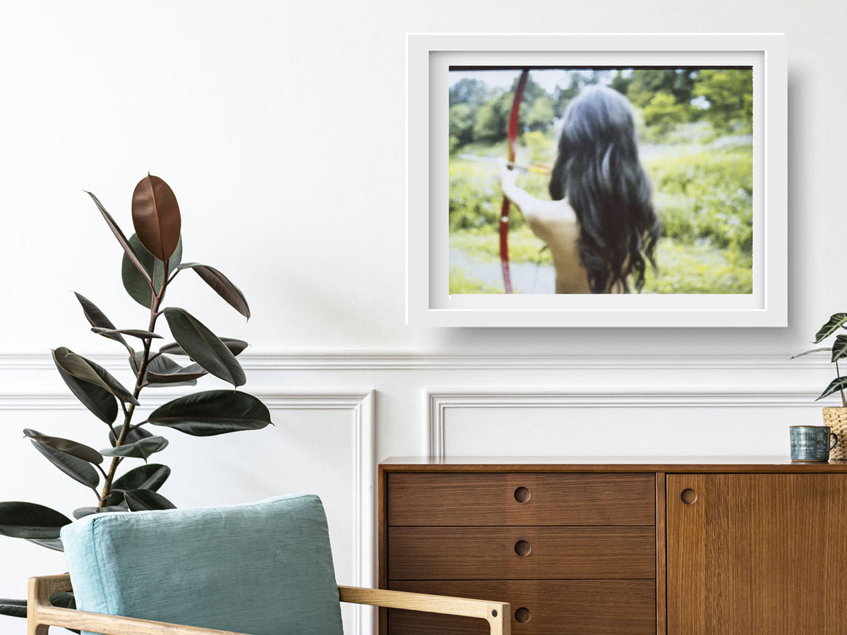 Woman with Bow and Arrow Wall Art Print - She Hit Pause