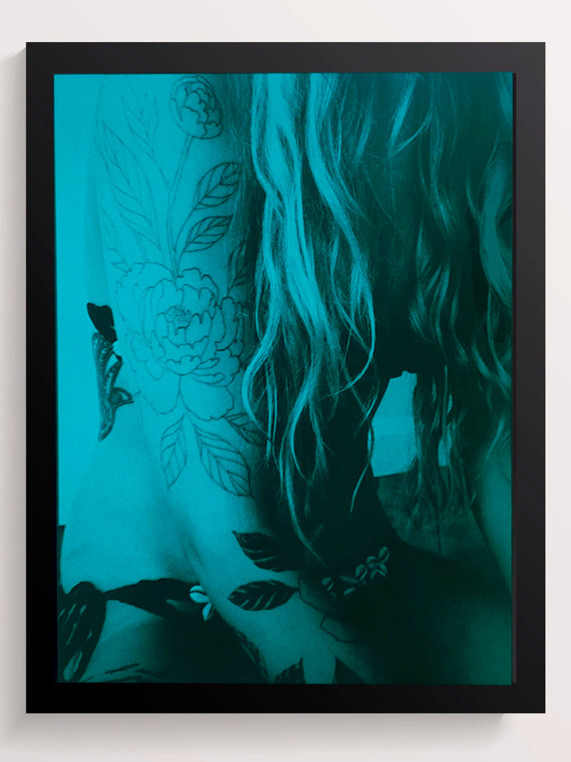 Teal Mirror - Mixed Media