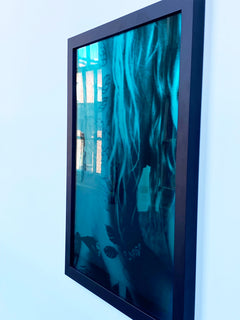 Teal Mirror - Mixed Media