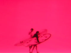 Florescent Pink - Mixed Media