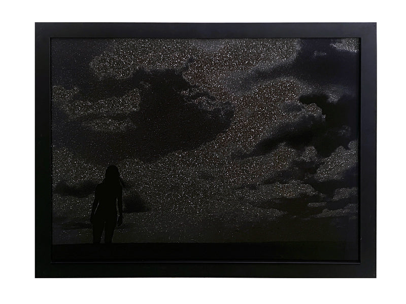 Black Glitter - Mixed Media