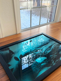 Teal Mirror - Mixed Media