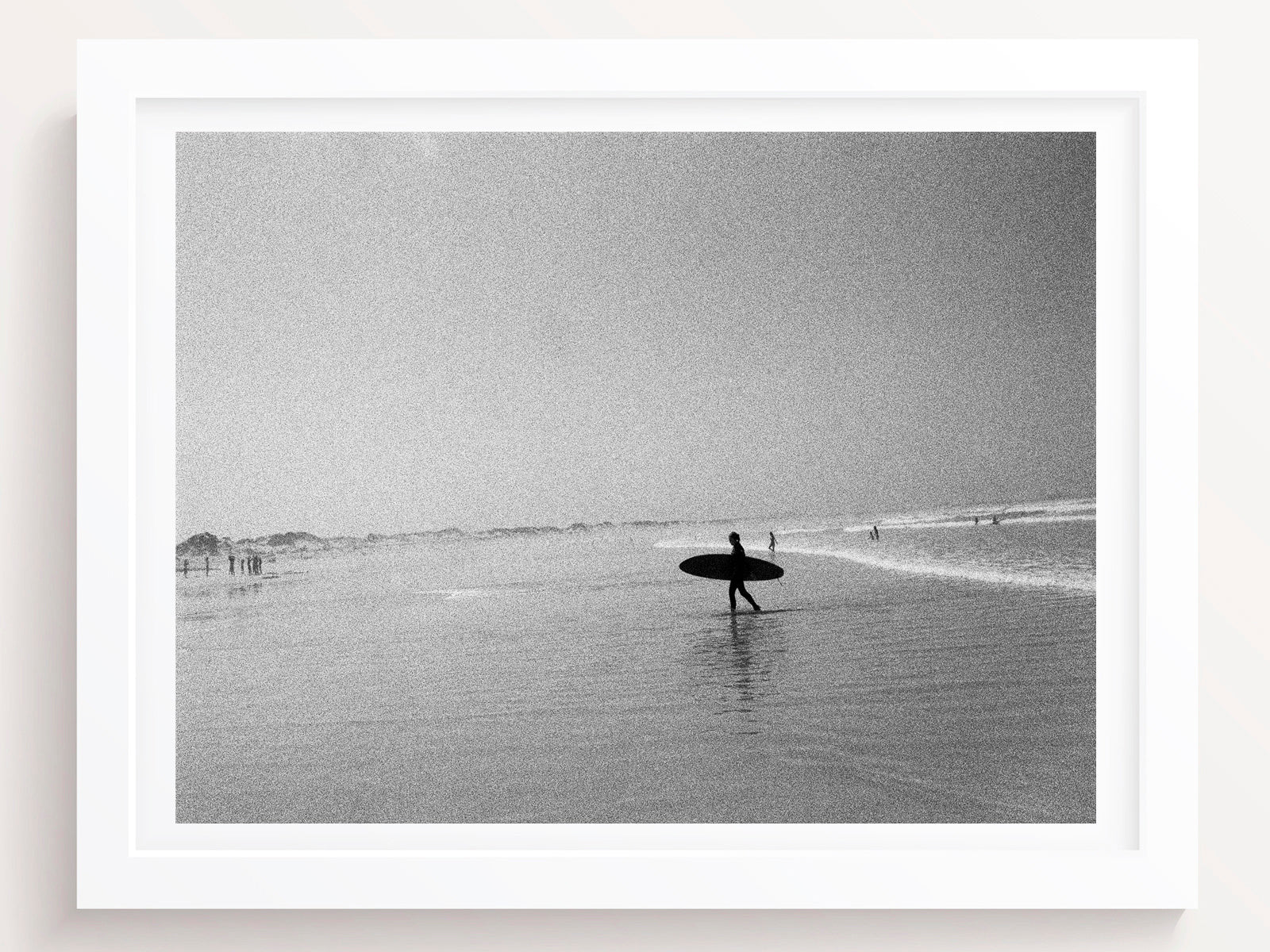 Black and White Surfer Wall Art Print