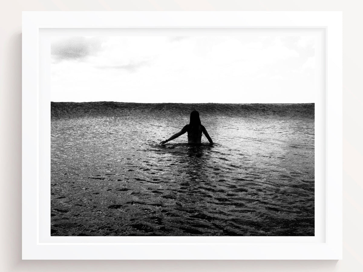 Coastal Wall Art Print of Feminine Silhouette