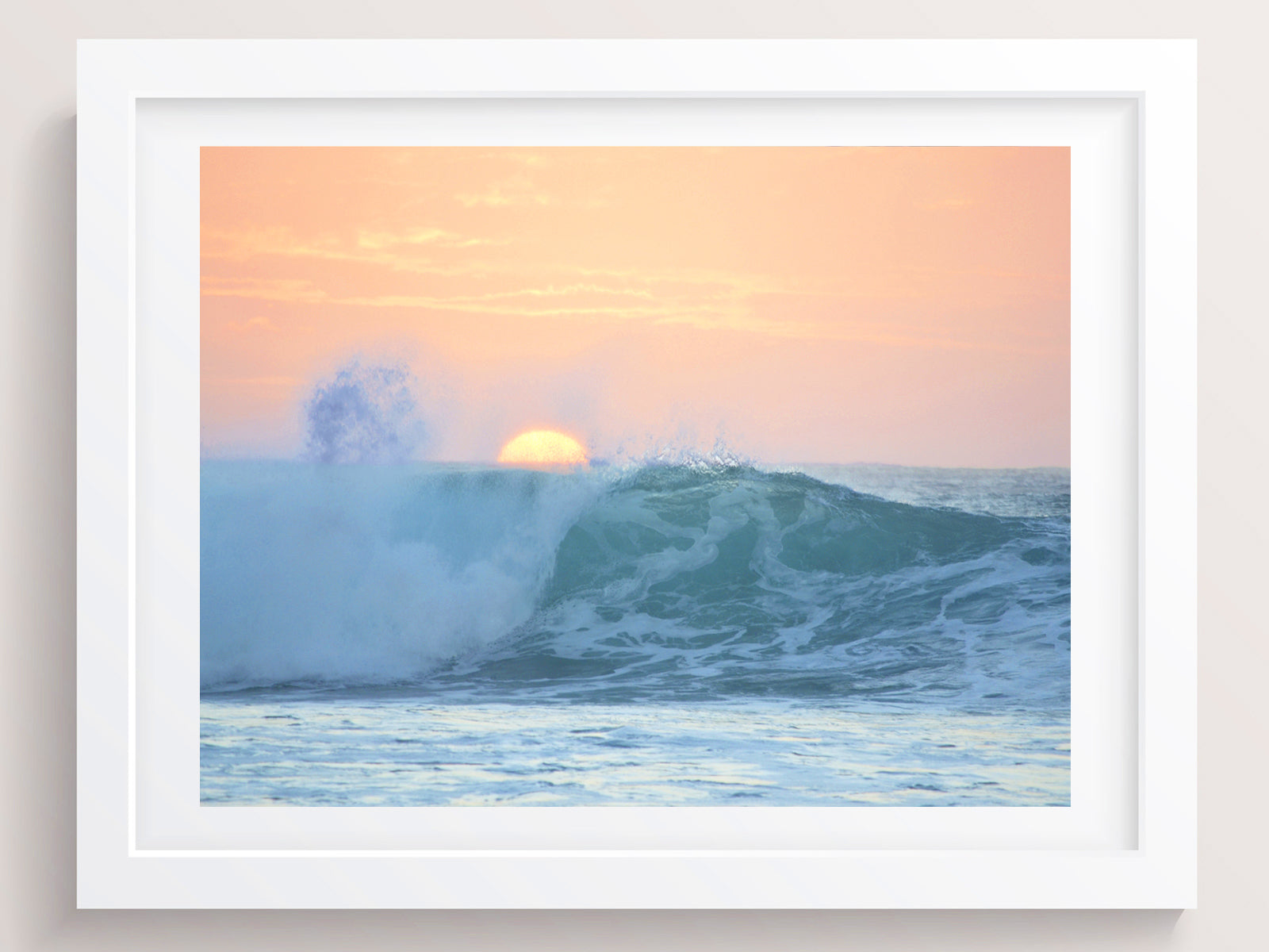 Beach Art Waves and Sunset