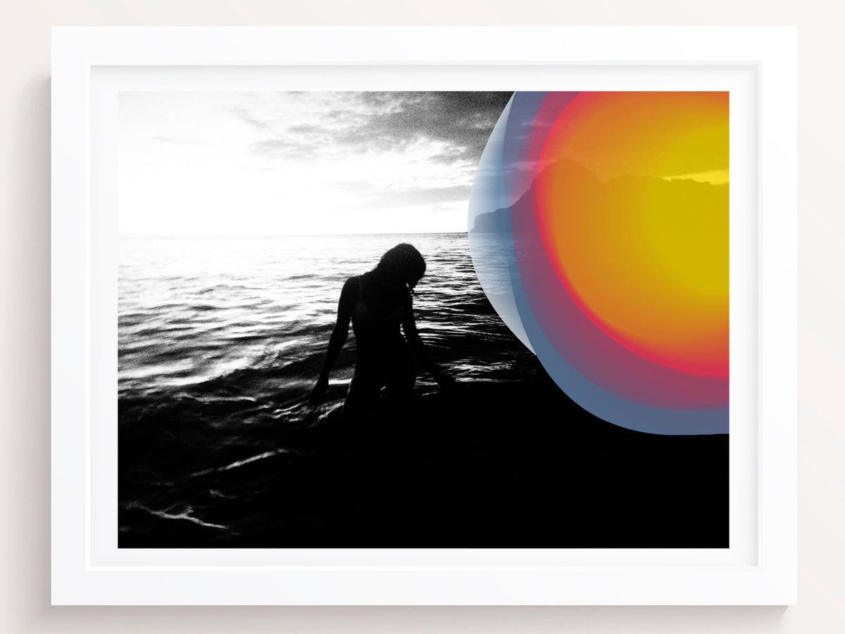 Female Silhouette Black and White Print