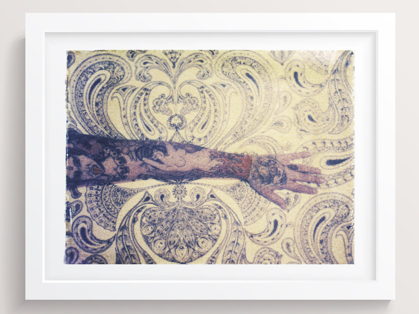 Ink spilled onto paisley - She Hit Pause